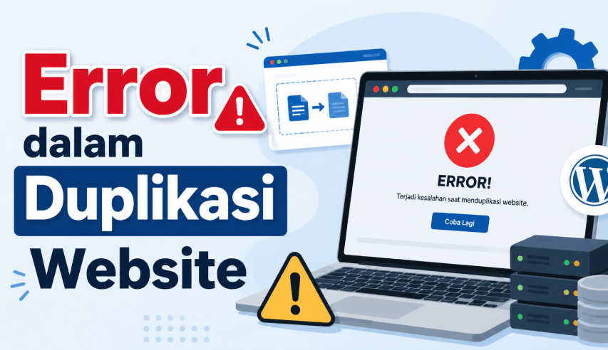 Error dalam Duplikasi Website