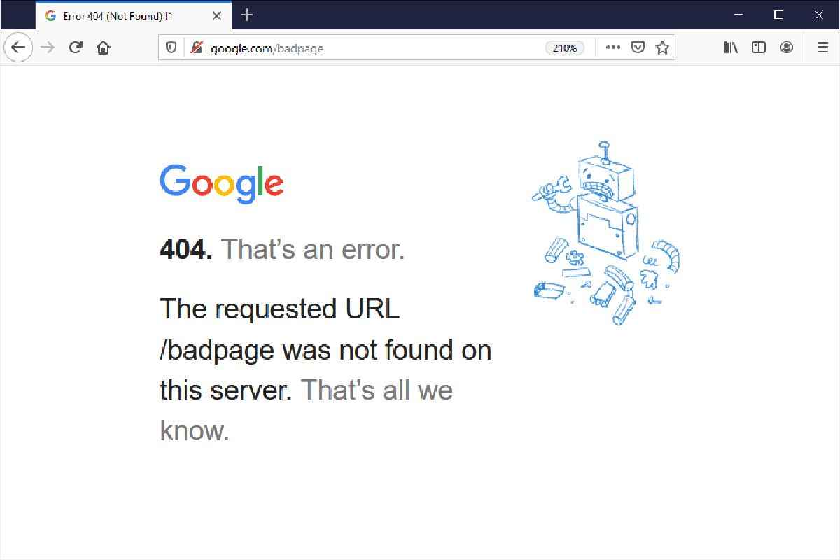 Menemukan Error 404 pada Website