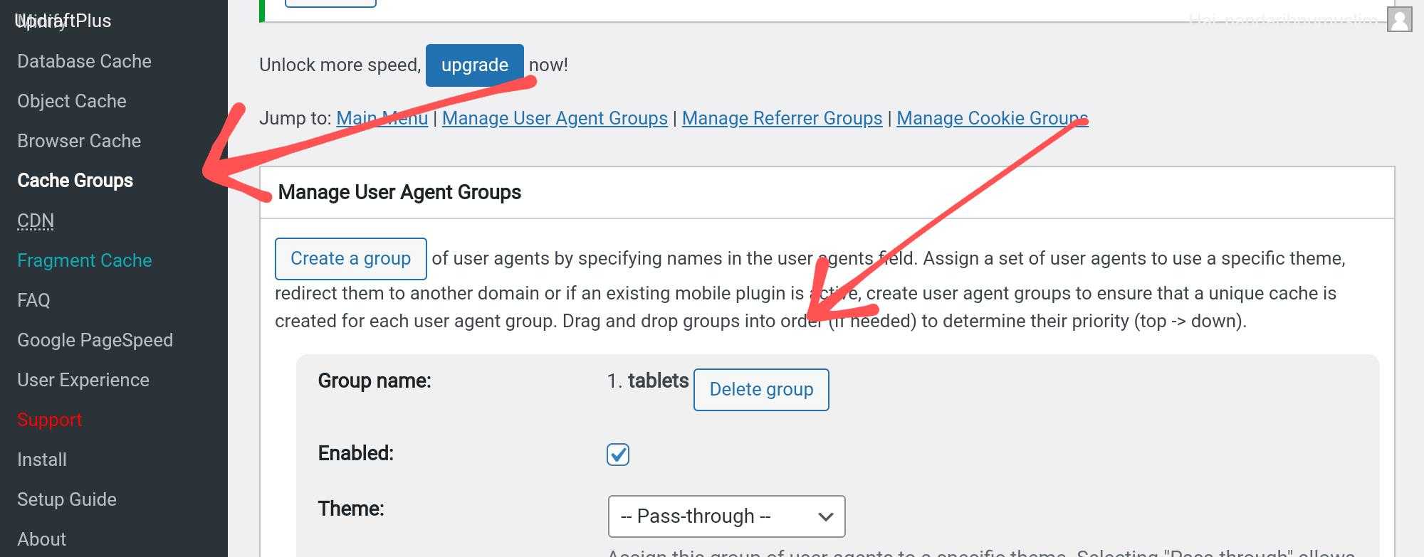 Object Cache Groups
