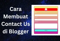 cara membuat contact us di blogger