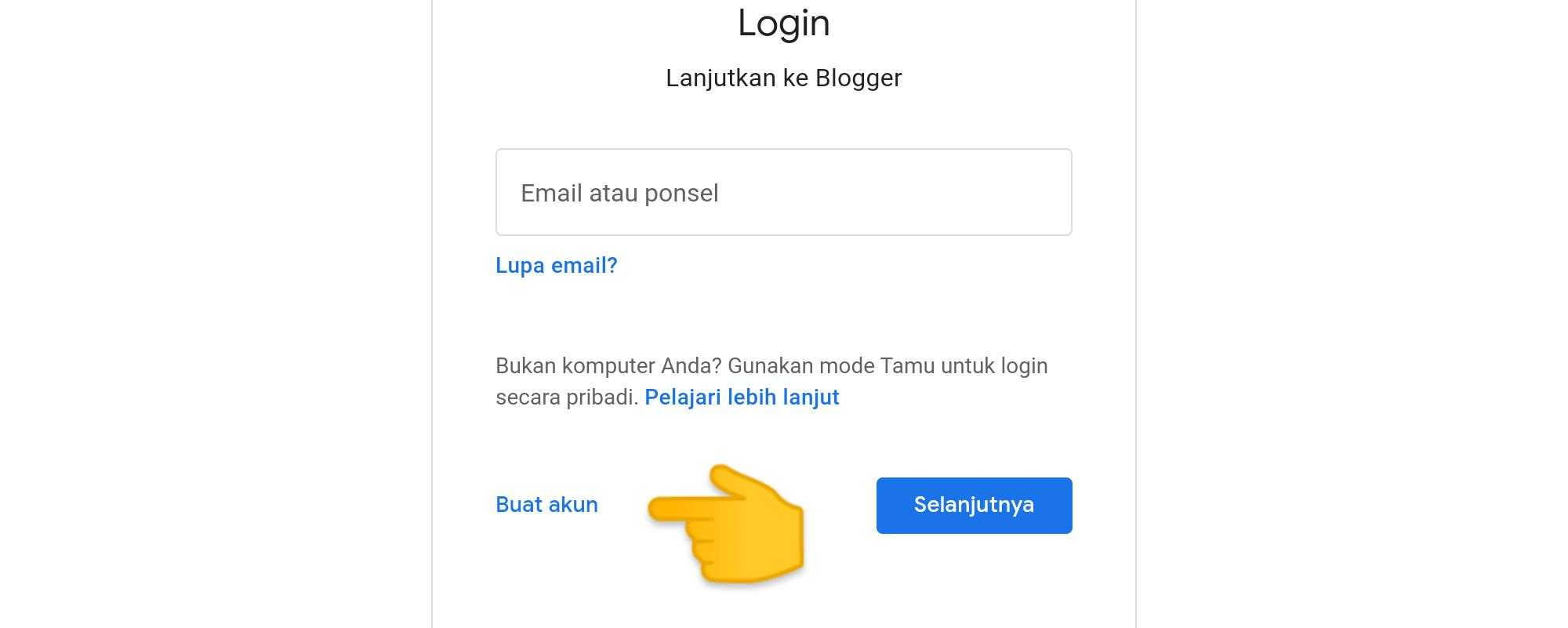 langkah Membuat Blog di Blogger