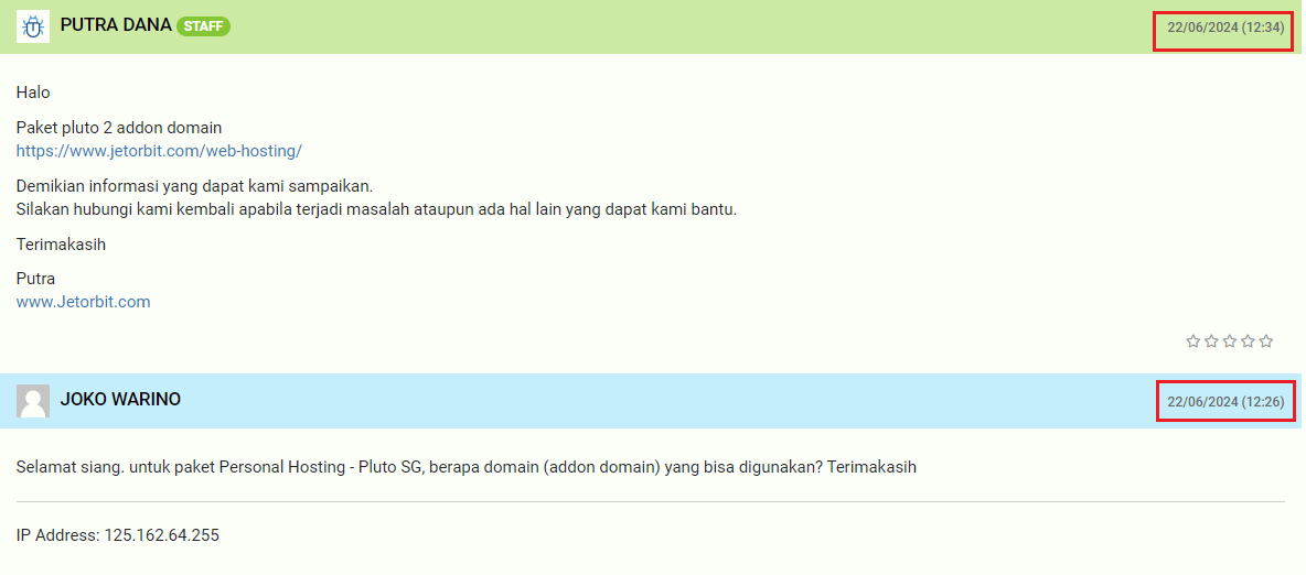 Respon CS cukup cepat
