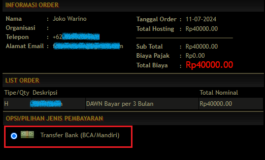 Tidak Ada Opsi Pembayaran Digital