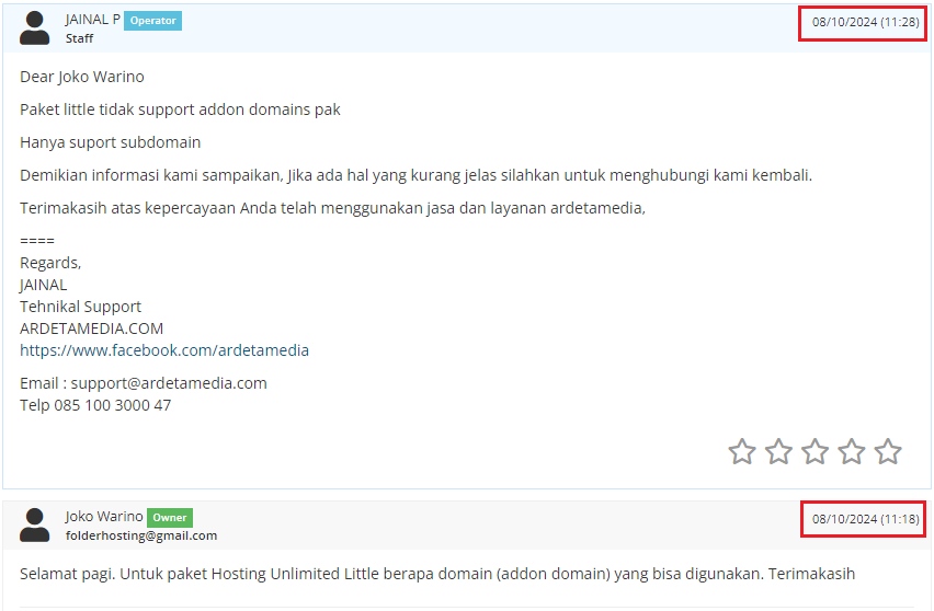 Respon Support Cepat