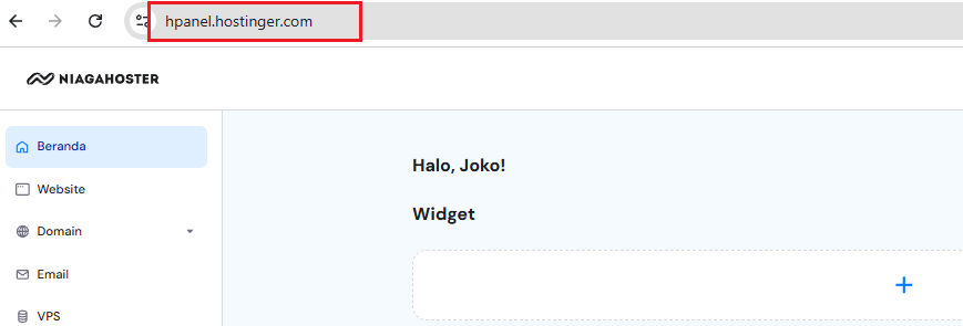 Member area milik hostinger