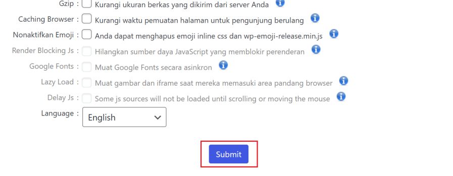 plugin WP Fastest Cache