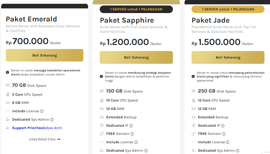 Paket Dedicated Hosting