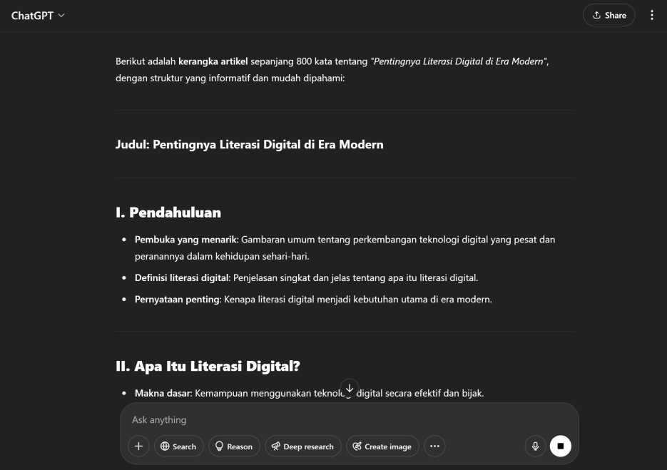 Menyusun Kerangka Artikel