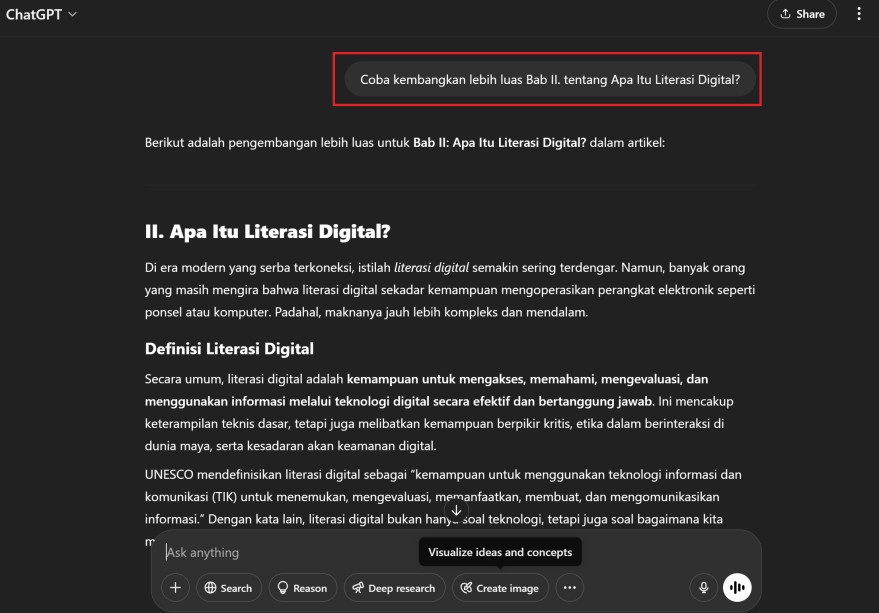 Kembangkan Tiap Bagian dari Kerangka Artikel