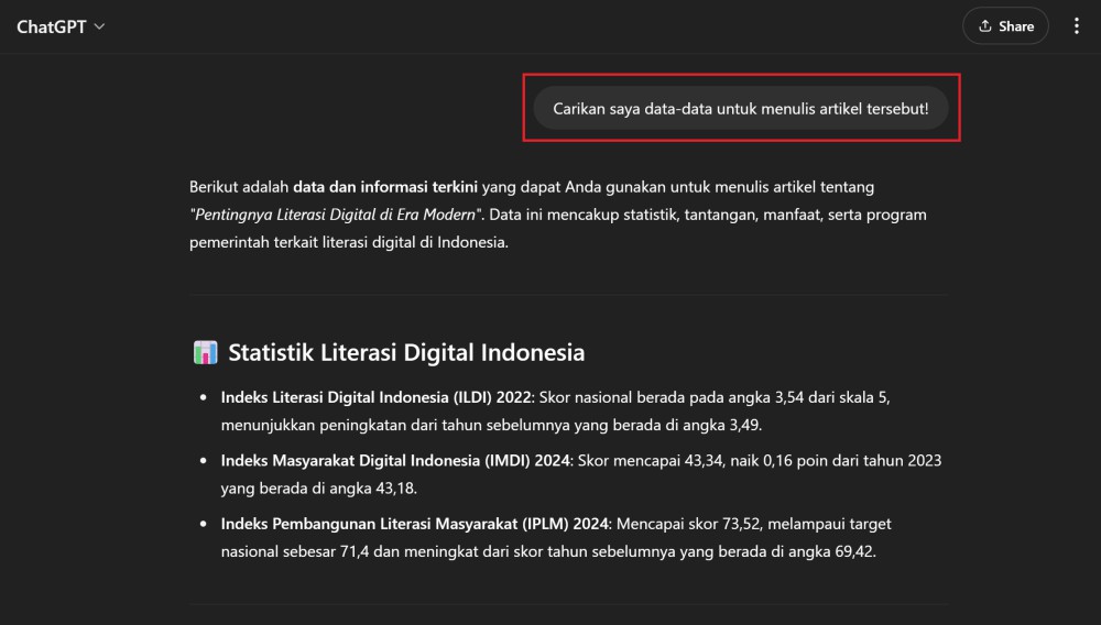 Tambahkan Data Pendukung