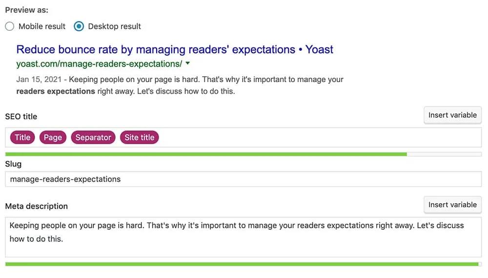 Optimasi SEO di WordPress konten