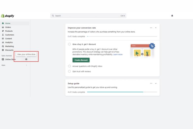 Cek toko dan menyesuaikan tampilannya