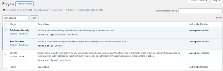 Nonaktifkan Semua Plugin dan Tema