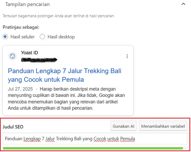 membuat meta title dengan Yoast SEO