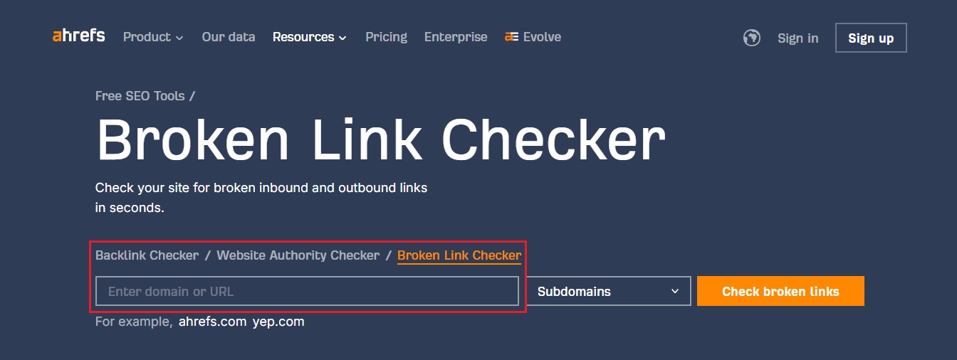 bagaimana cara menemukan tautan rusak di Ahrefs