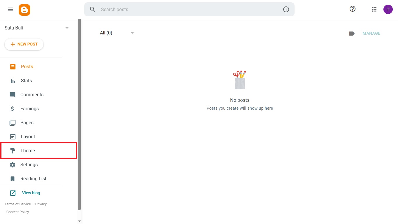 cara membuat landing page di Blogger