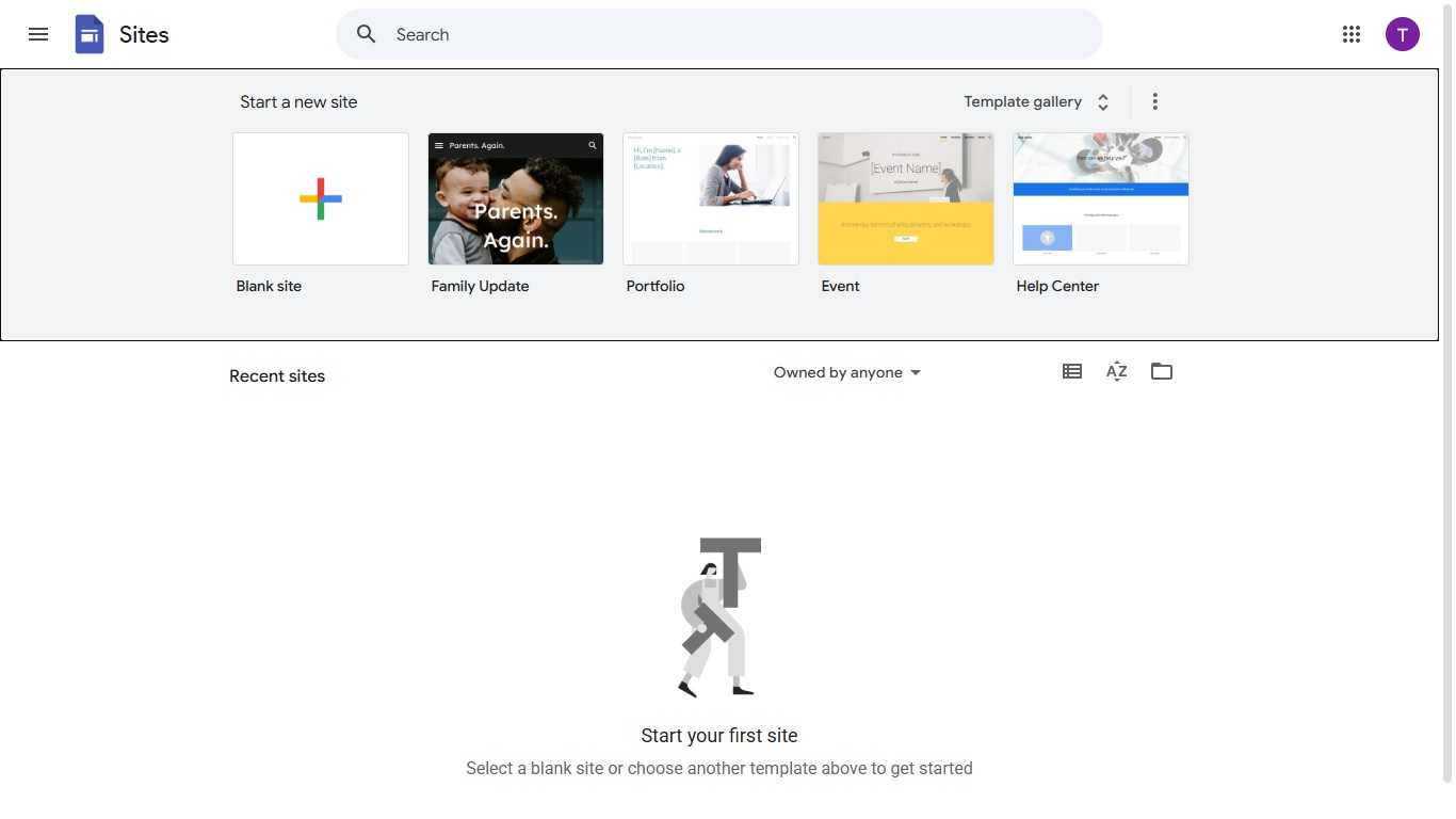 cara membuat landing page di Google Sites