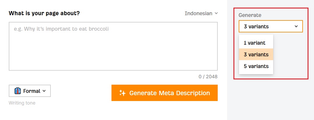 membuat meta description dengan Ahrefs