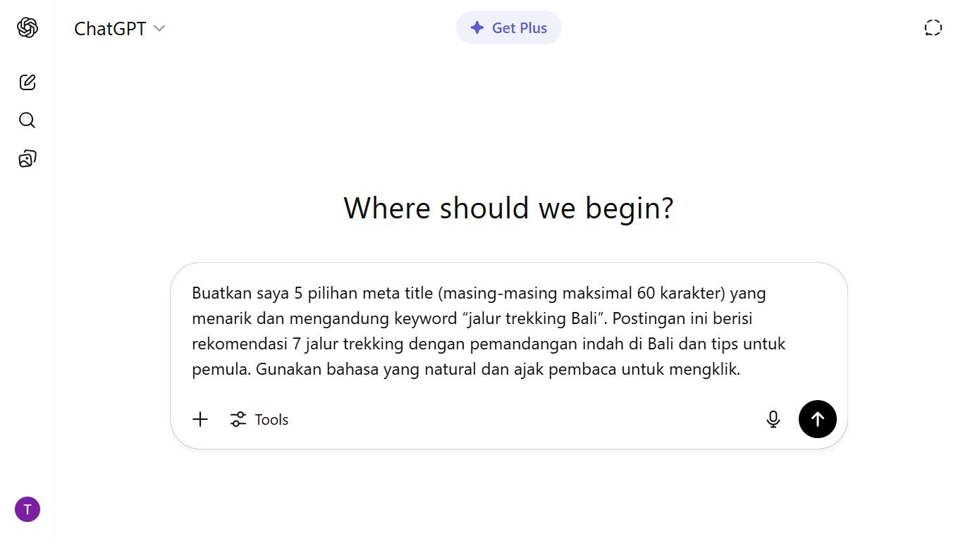 membuat meta title dengan ChatGPT