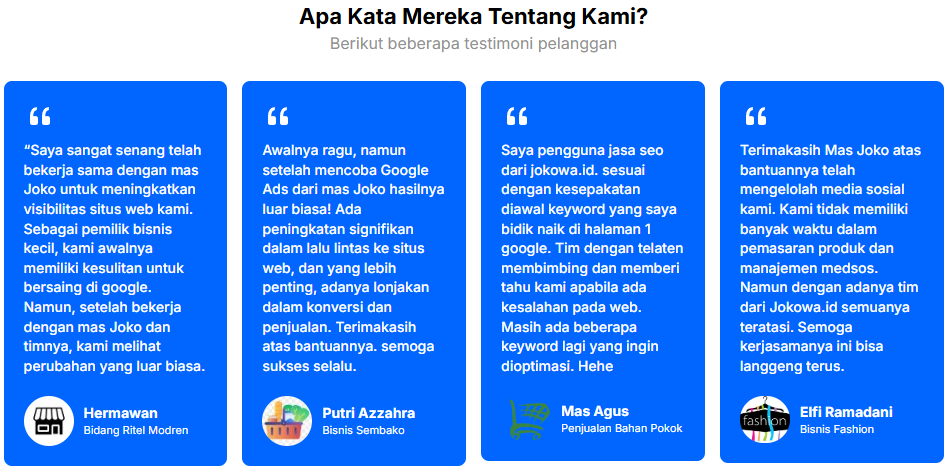 Tambahkan Bukti Sosial dan Testimoni