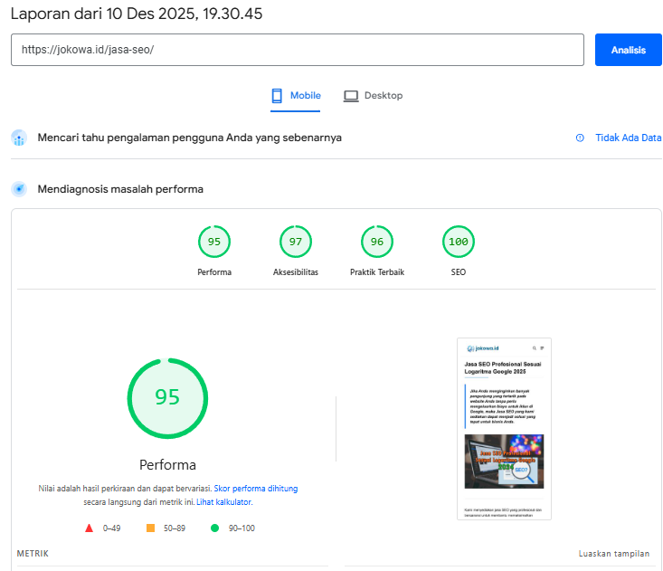 Uji Performa Gambar Secara Berkala