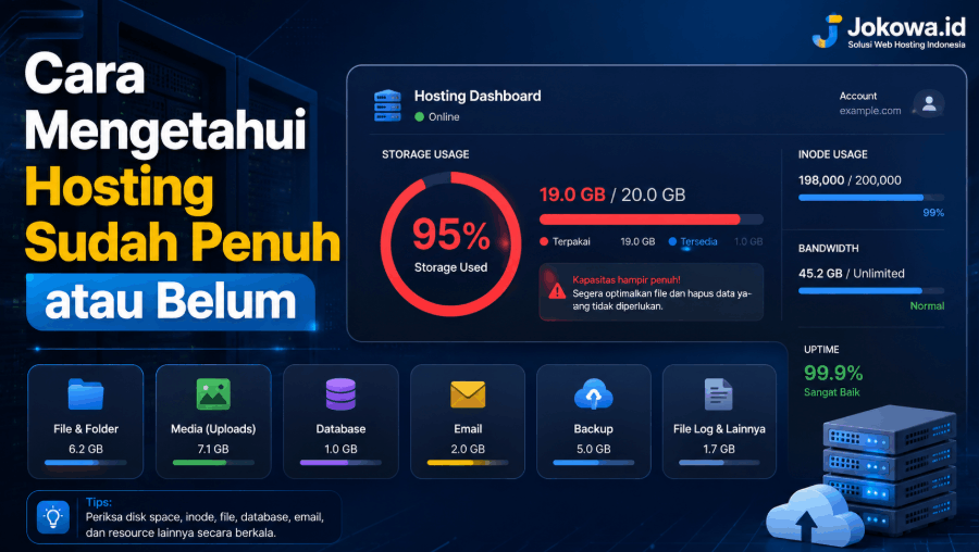 Cara Mengetahui Hosting Penuh Tanpa Menunggu Website Error