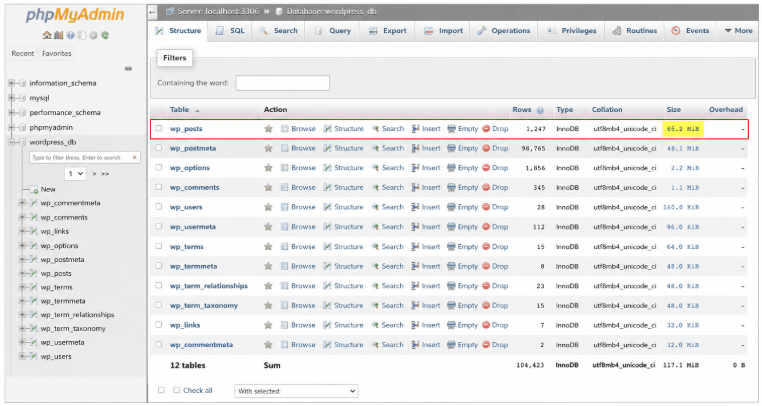 Cek Penggunaan Database Hosting