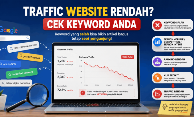 Kunjungan Website Rendah Ternyata Masalahnya Bisa Ada di Keyword