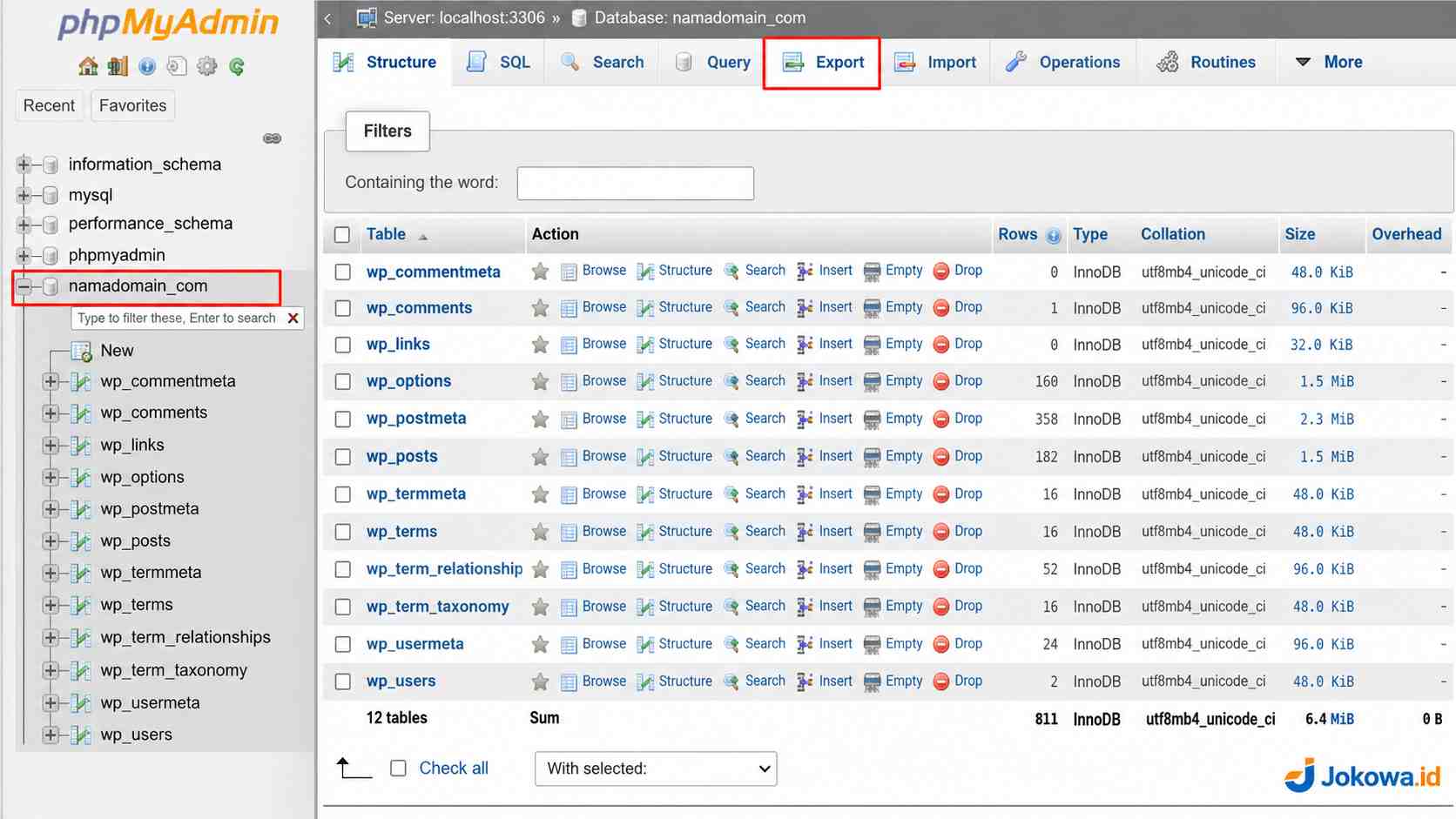 Backup Database Website
