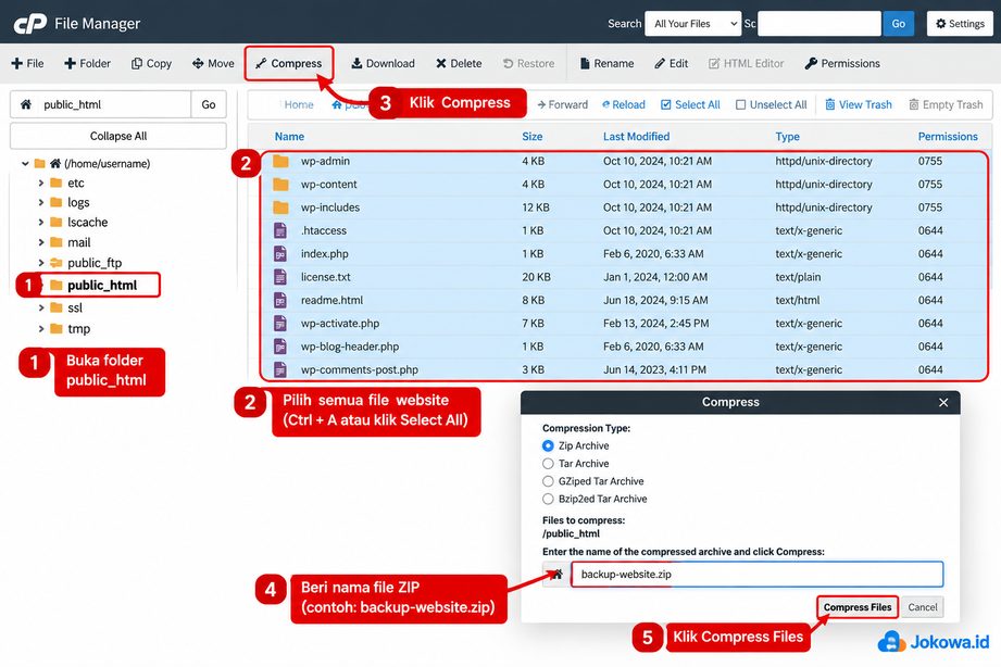 Backup Semua File Website di Hosting Lama