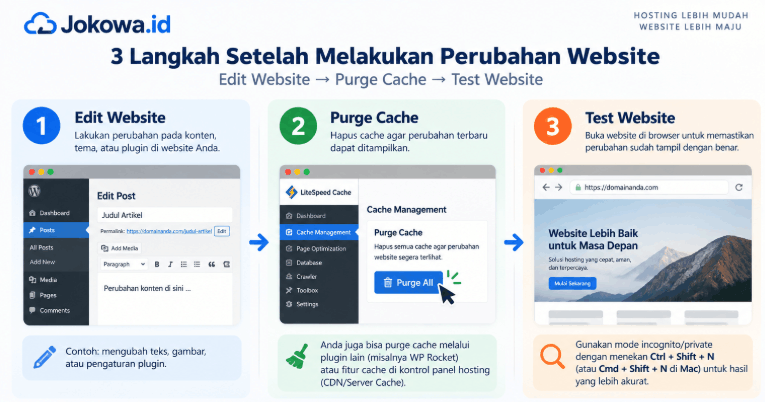 Bersihkan Cache dengan Benar