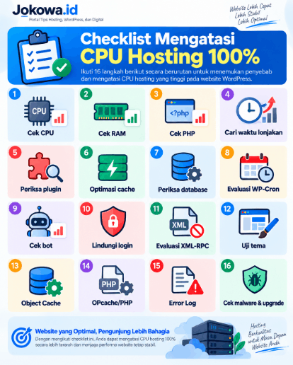 Checklist Mengatasi CPU Hosting 100%