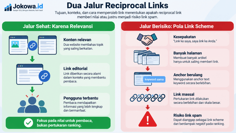 Contoh Reciprocal Link yang Berisiko