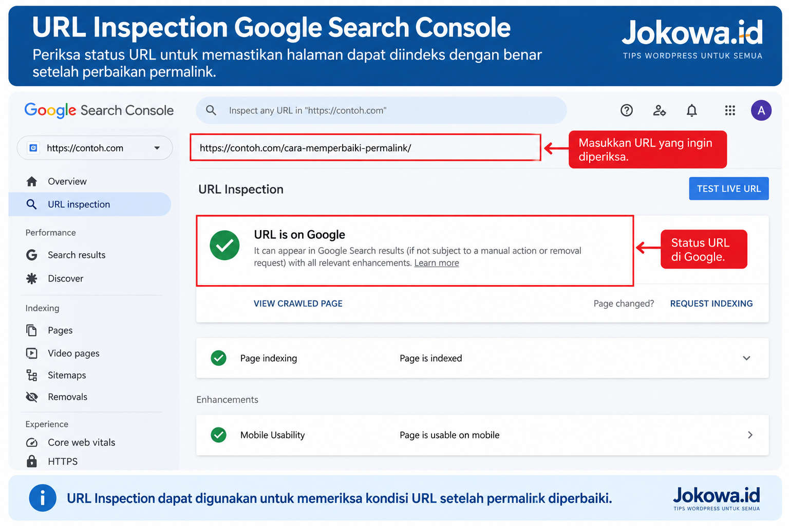 Gunakan Google Search Console untuk Memeriksa Masalah