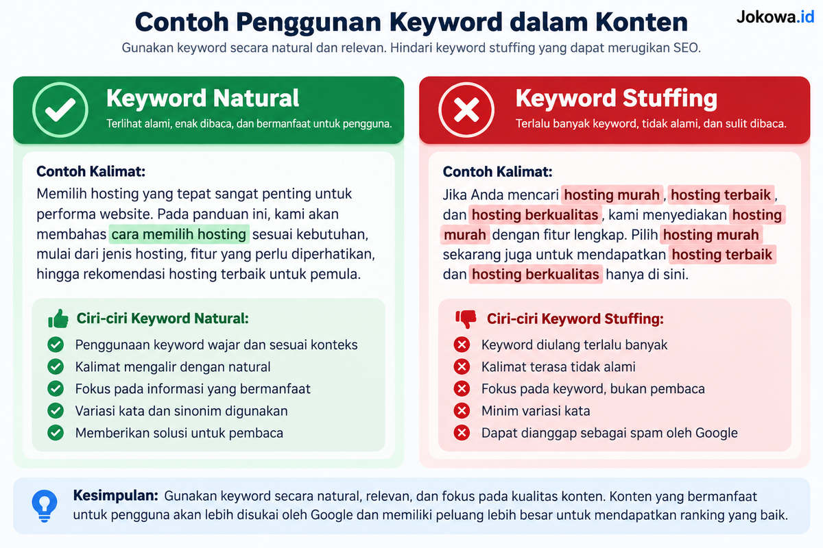 Keyword Stuffing Terlalu Berlebihan
