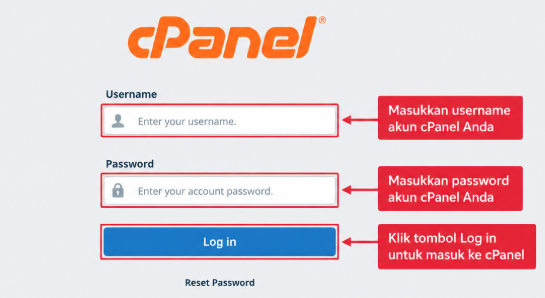 Login ke cPanel
