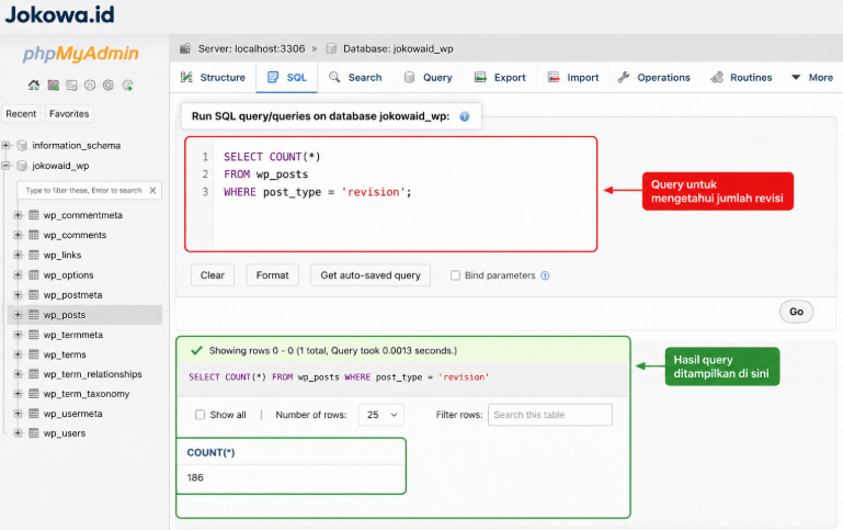 Menjalankan Query SELECT di phpMyAdmin