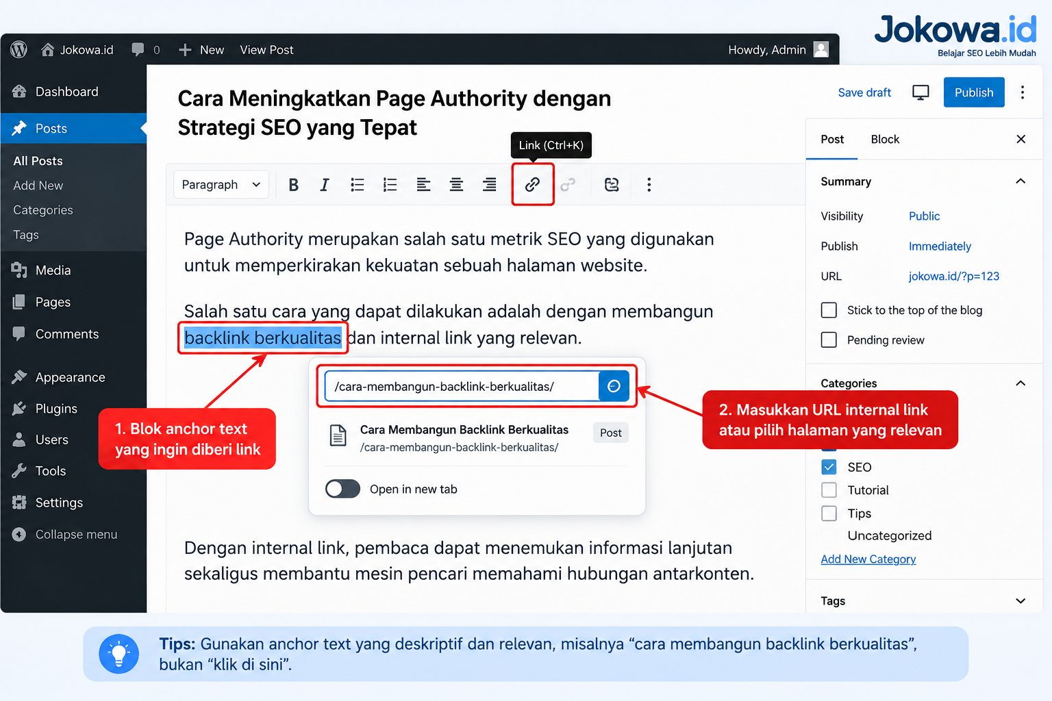 Perbarui Internal Link Secara Berkala