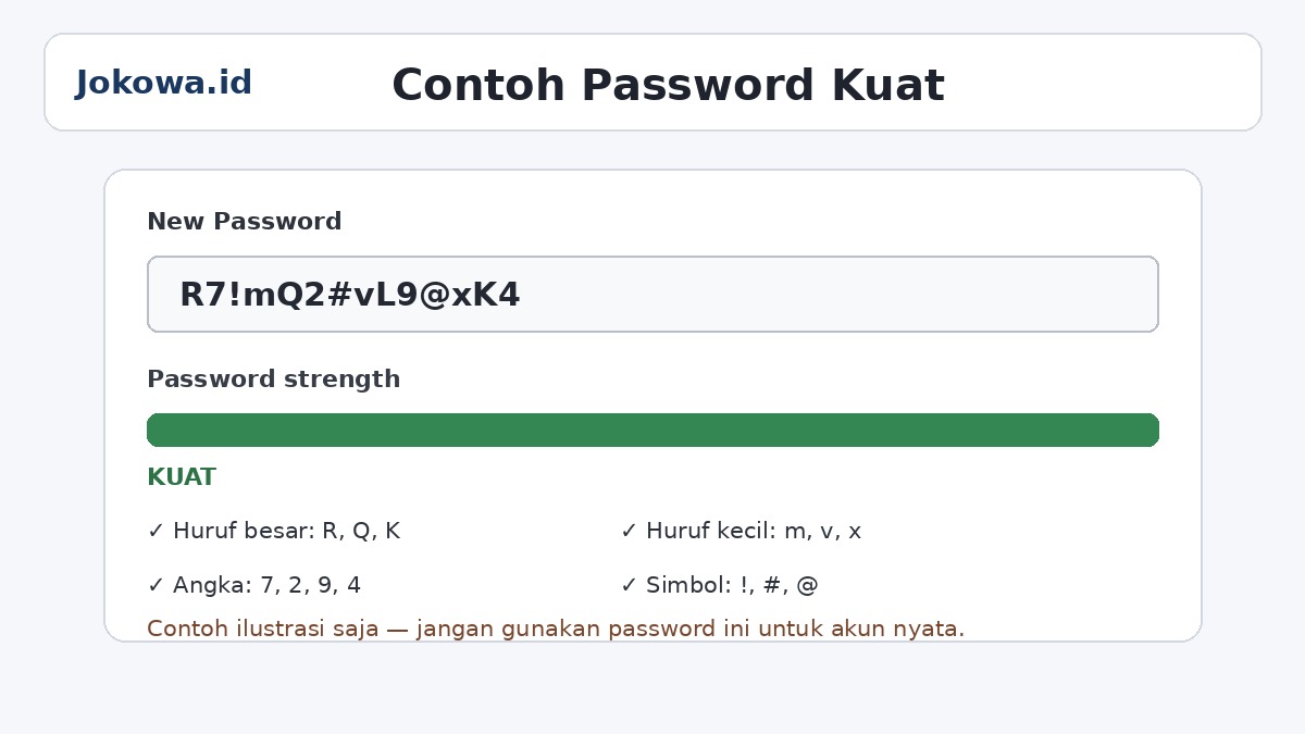 Persiapkan Password Baru
