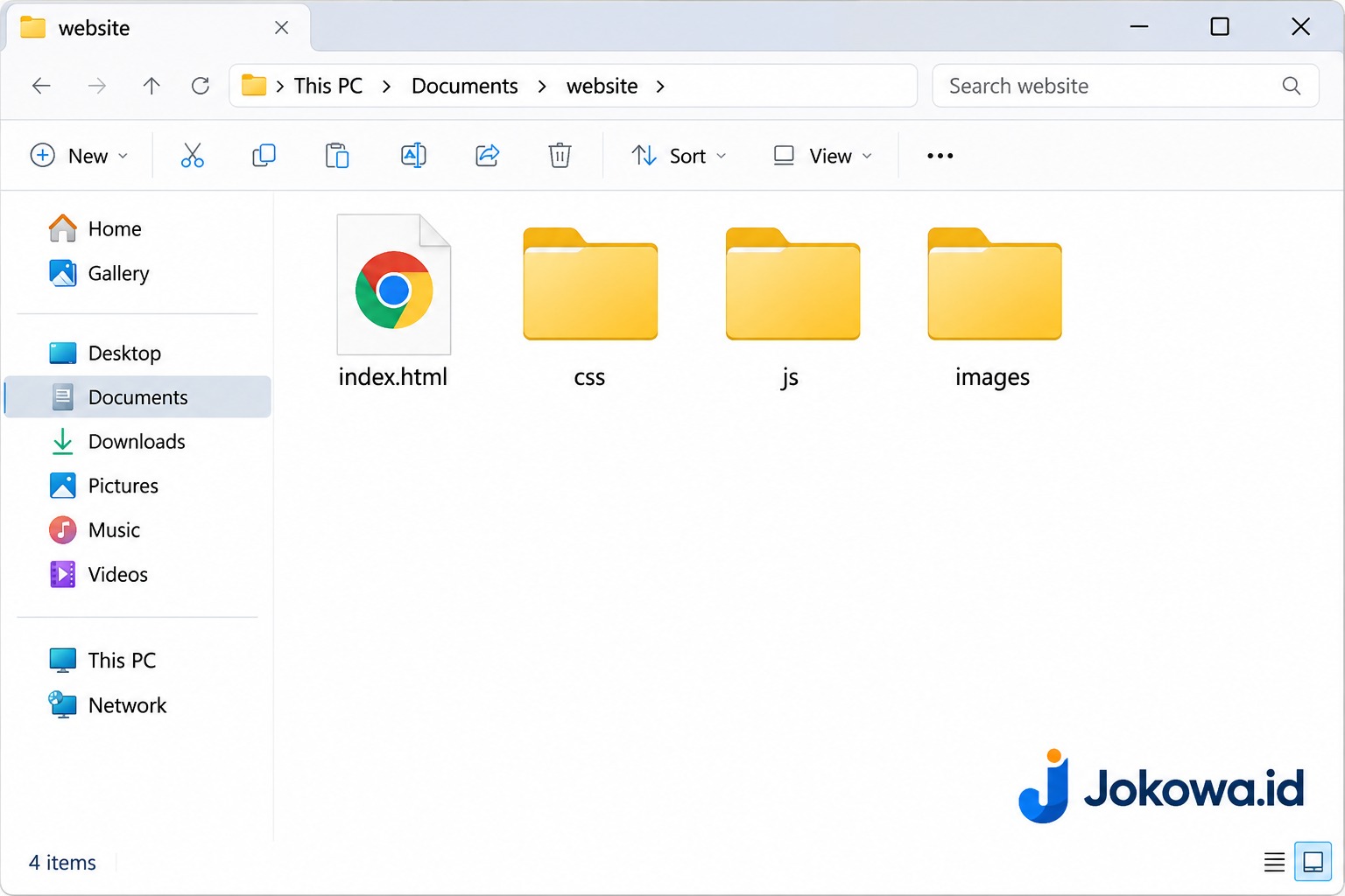Siapkan File Website Sebelum Upload