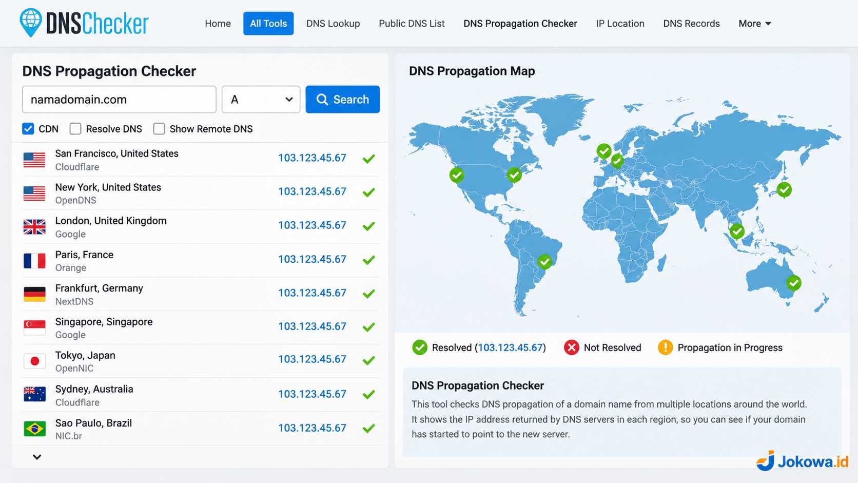 Tunggu Proses Propagasi DNS