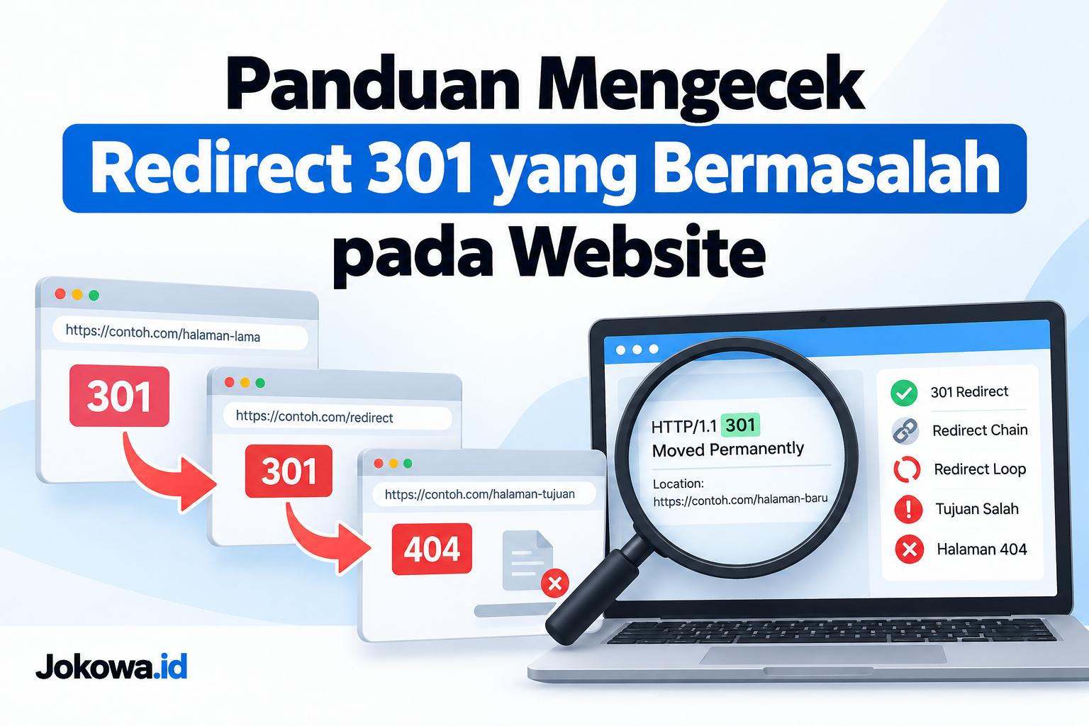 Panduan Mengecek Redirect 301 yang Bermasalah pada Website