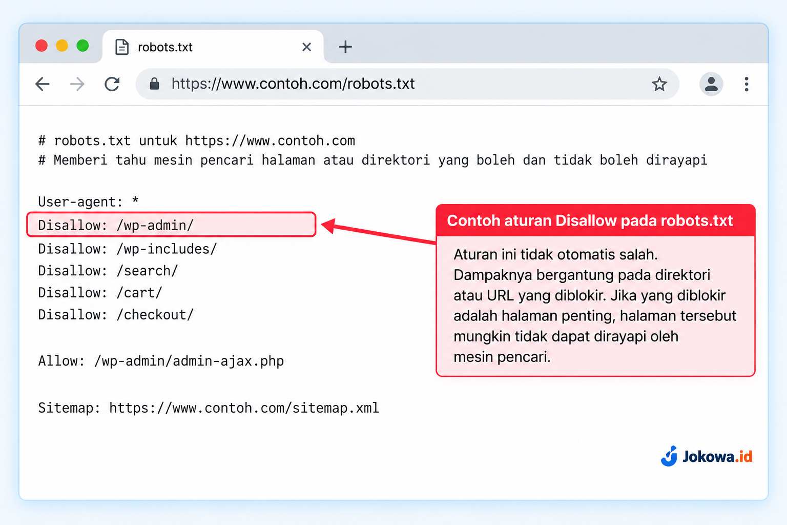 Periksa Robots.txt agar Tidak Menghambat Pemeriksaan